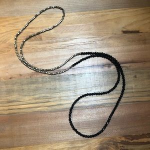 Black and Gold Bead Necklace